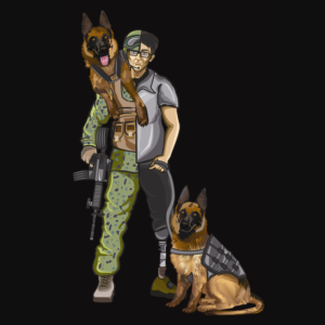 1/2 Military- 1/2 Civilian  Illustration | Illustration-Design von ZeneFashions