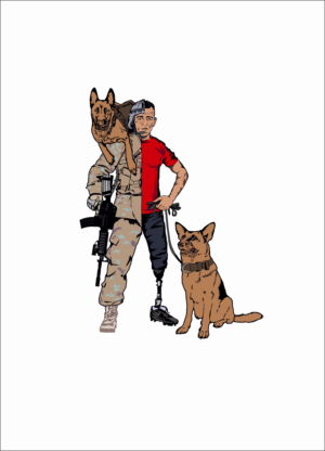 1/2 Military- 1/2 Civilian  Illustration | Illustration-Design von Jamal 12