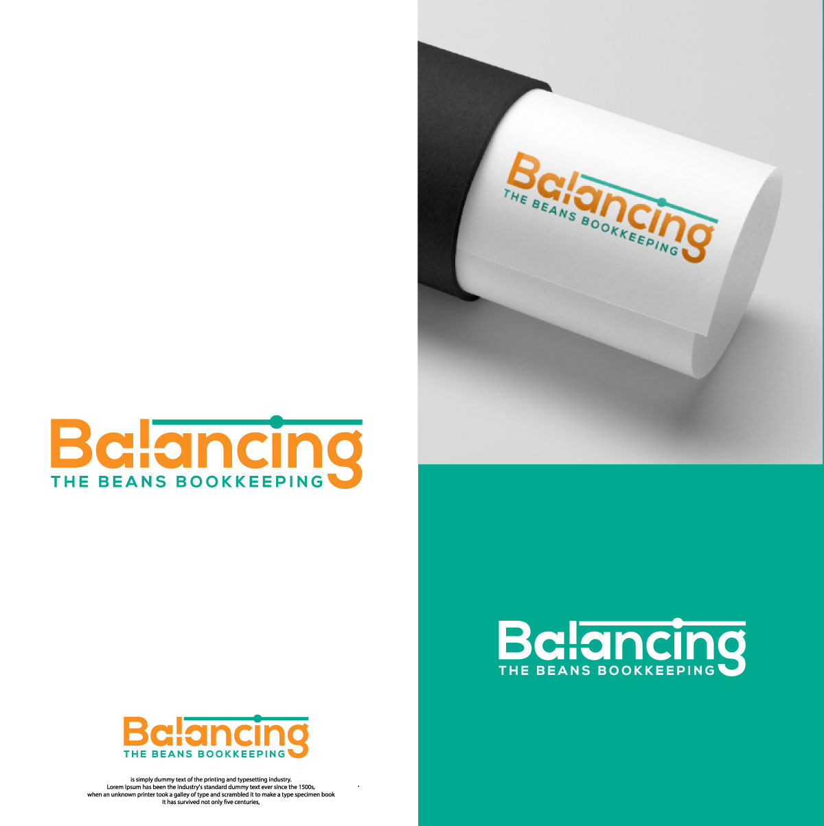 Logo Design by Rosaleen for Balancing the Beans Bookkeeping | Design #27253915