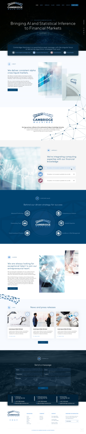Website design for Cambridge based systematic hedge fund | Web Design by -Marc-