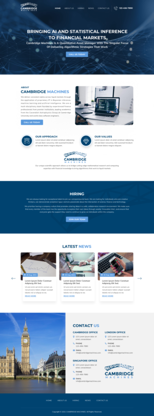 Website design for Cambridge based systematic hedge fund | Web Design by Sbss