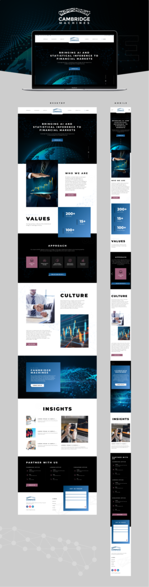 Website design for Cambridge based systematic hedge fund | Web Design by Hazan Shaw