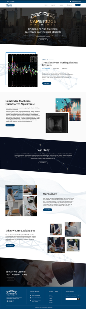 Website design for Cambridge based systematic hedge fund | Web Design by Adeel Rahman