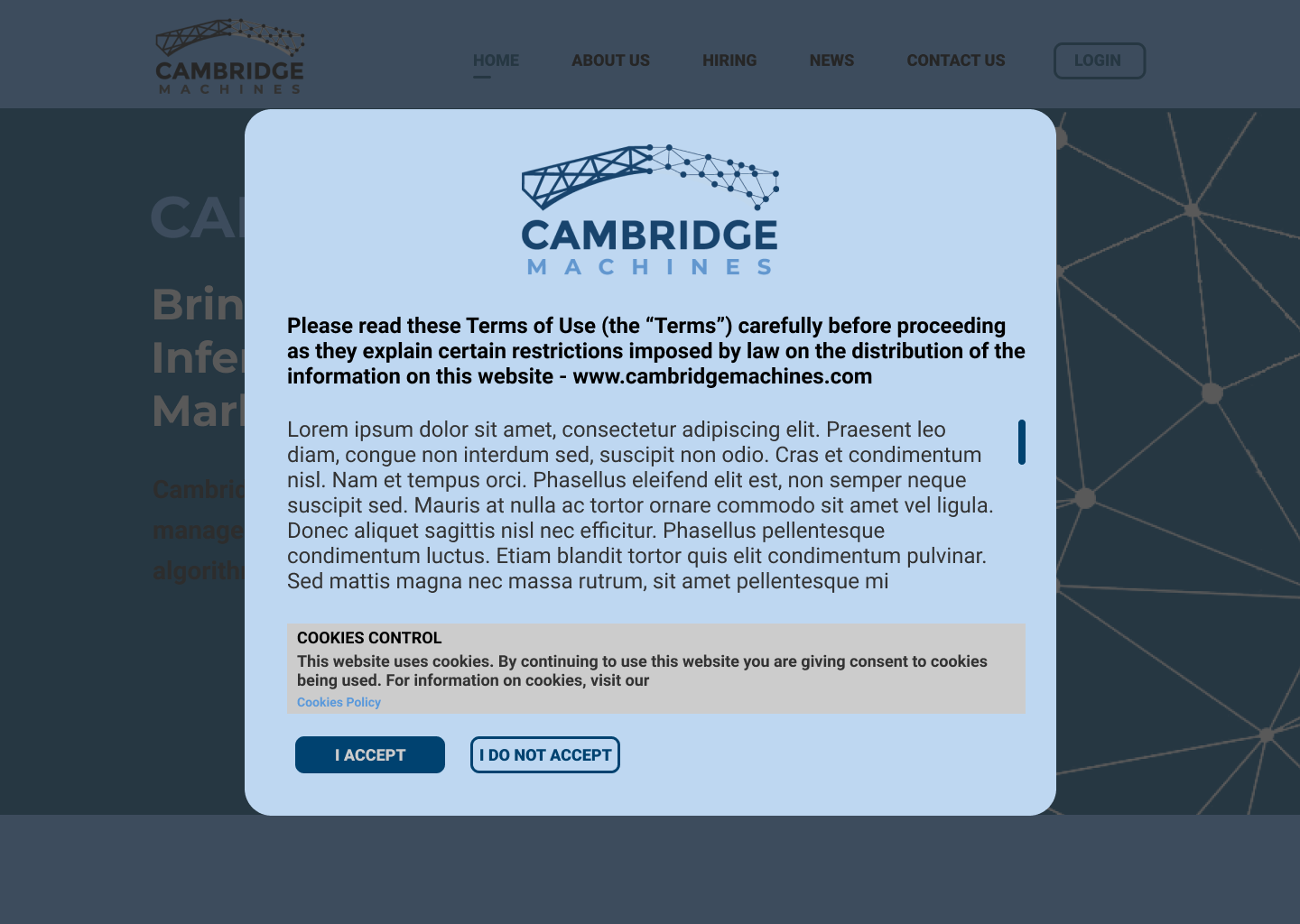 Web-Design von CameronJ für dieses Projekt | Design #27311123
