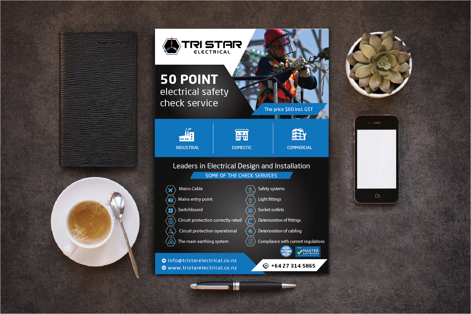 Flyer Design by alex989 for Tri Star Electrical | Design #27255651