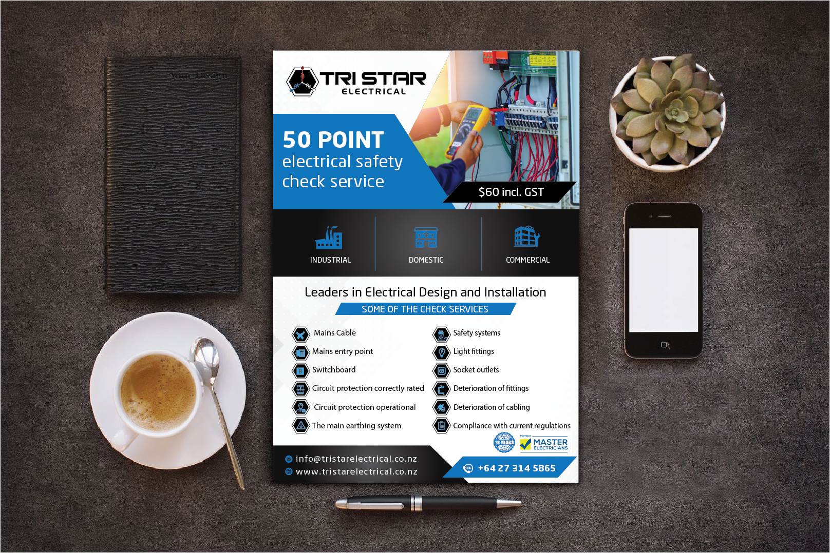 Flyer Design by alex989 for Tri Star Electrical | Design #27270793