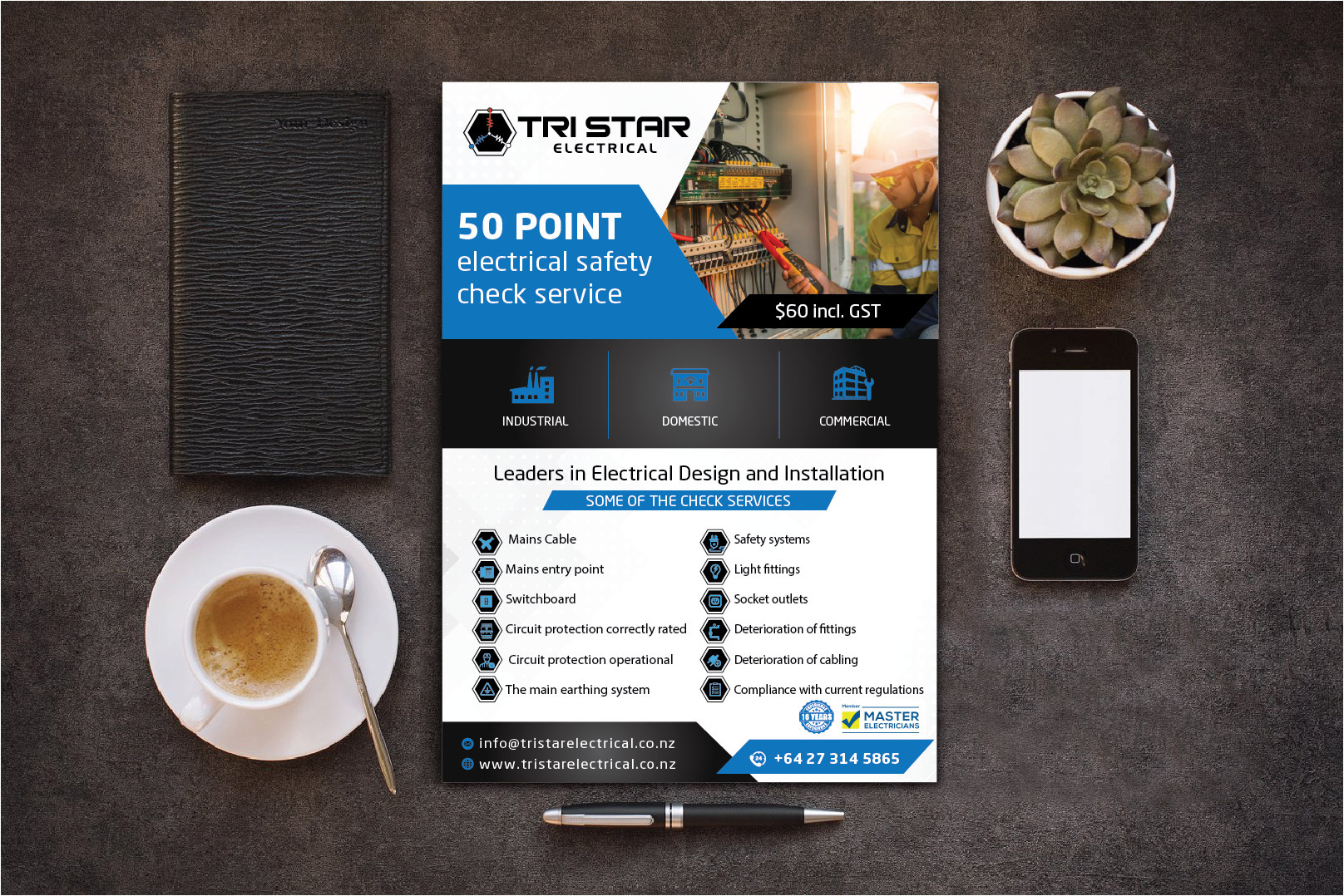 Flyer Design by alex989 for Tri Star Electrical | Design #27270794