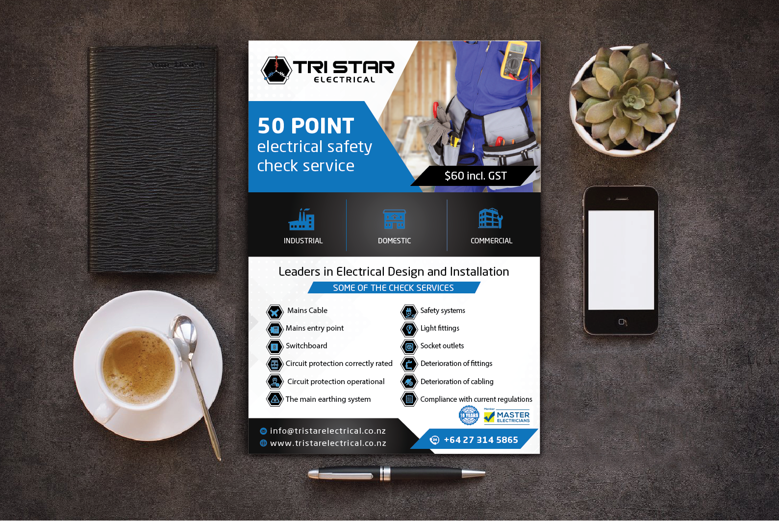 Flyer Design by alex989 for Tri Star Electrical | Design #27270795