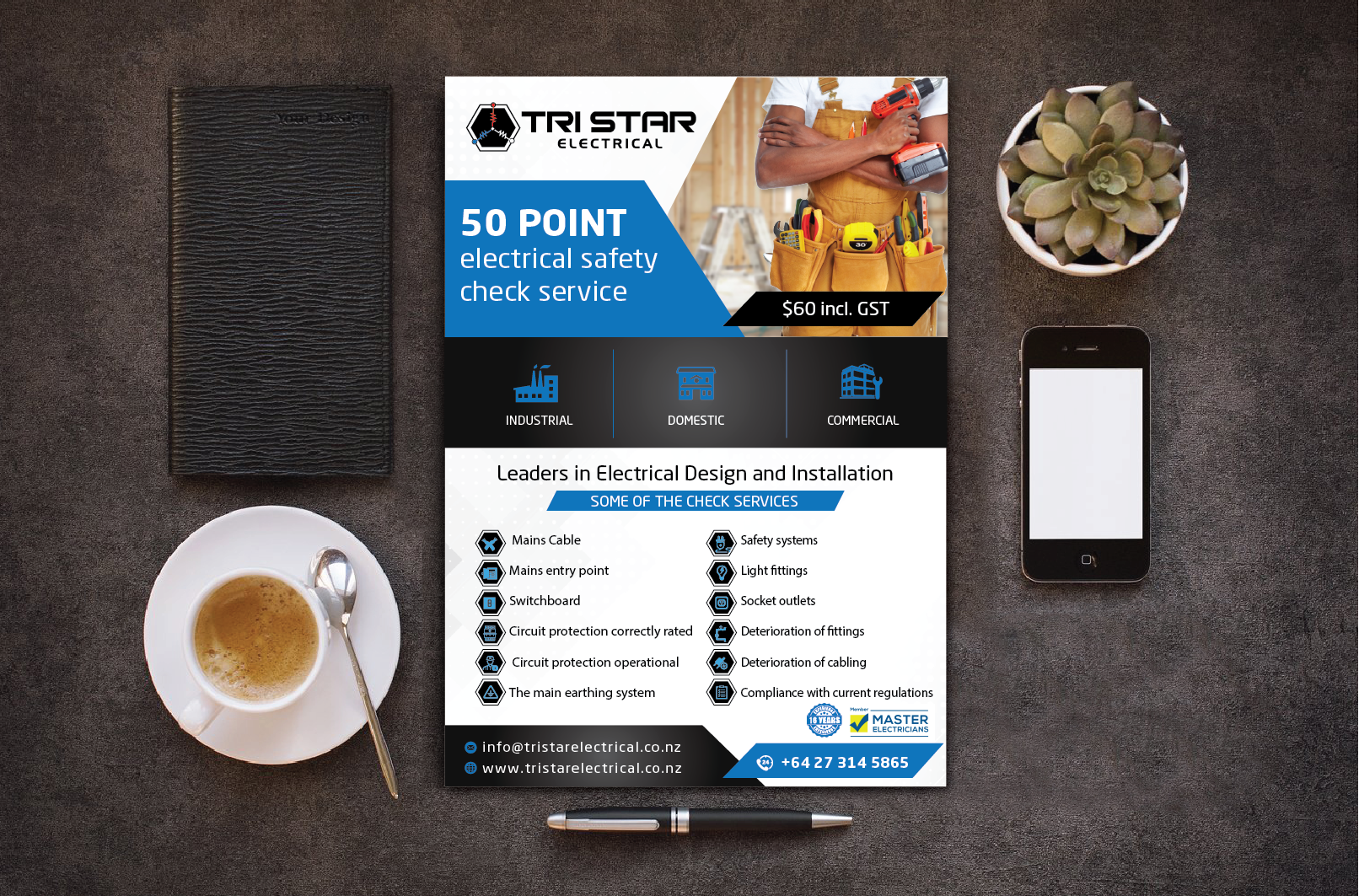 Flyer Design by alex989 for Tri Star Electrical | Design #27270796