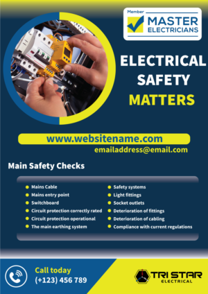 Flyer Design by betablocker for Tri Star Electrical | Design: #27267956