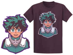Black Anime Characters | T-shirt Design by Justin E