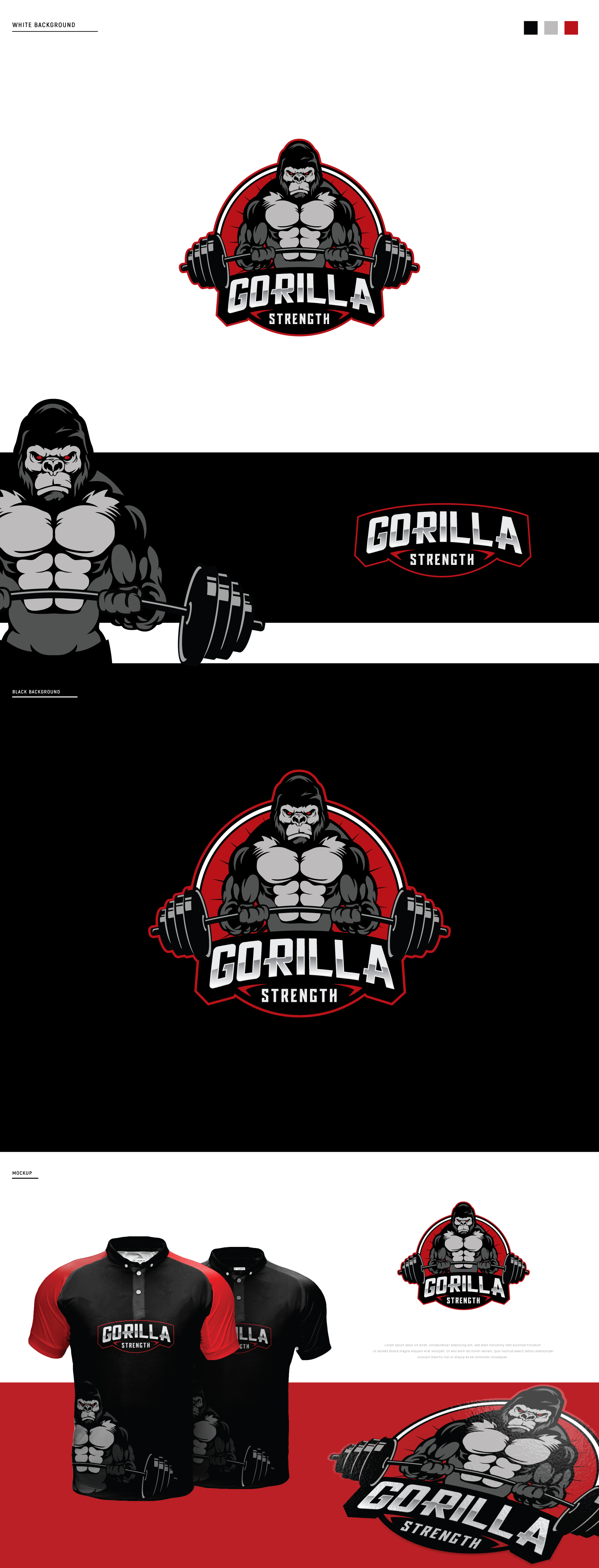 Logo Design by Zybs Graphics for Gorilla strength  | Design #27300238