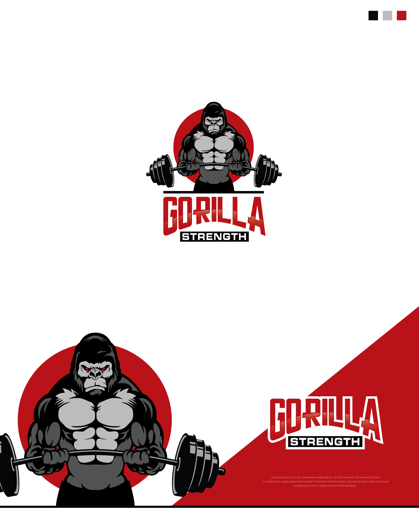 Logo Design by Zybs Graphics for Gorilla strength  | Design #27304532