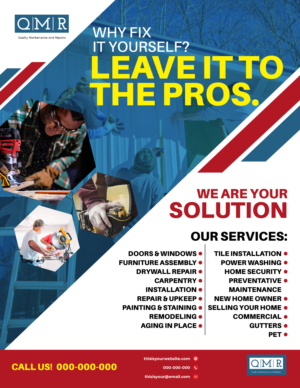 Flyer-Design von DerpJuls für Quality Maintenance and Repairs LLC dba. QMR LLC | Design: #27256744