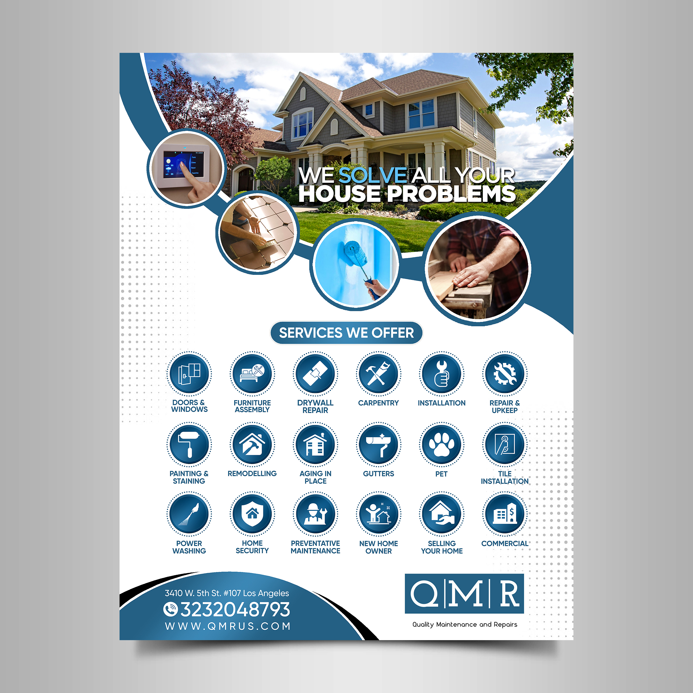 Flyer-Design von Designers Hub für Quality Maintenance and Repairs LLC dba. QMR LLC | Design: #27267851