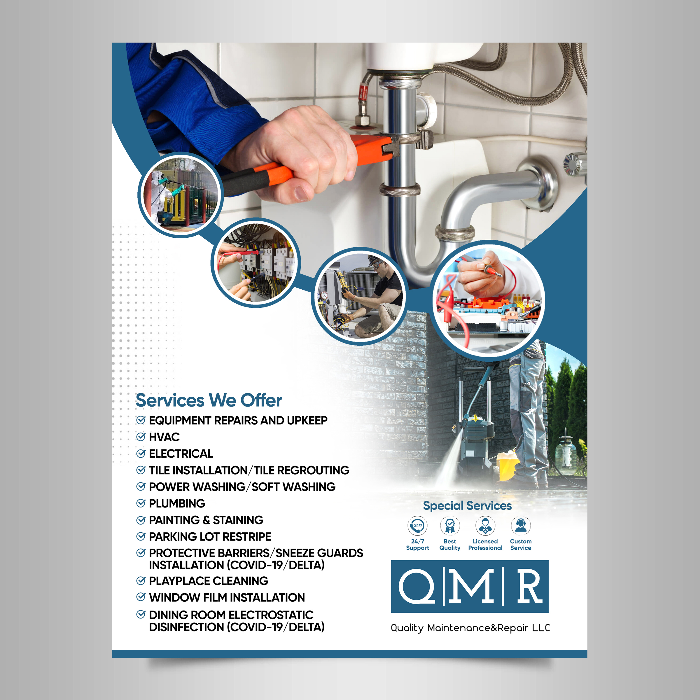 Flyer-Design von Designers Hub für Quality Maintenance and Repairs LLC dba. QMR LLC | Design #27357374