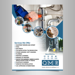 Flyer-Design von Designers Hub für Quality Maintenance and Repairs LLC dba. QMR LLC | Design: #27377333