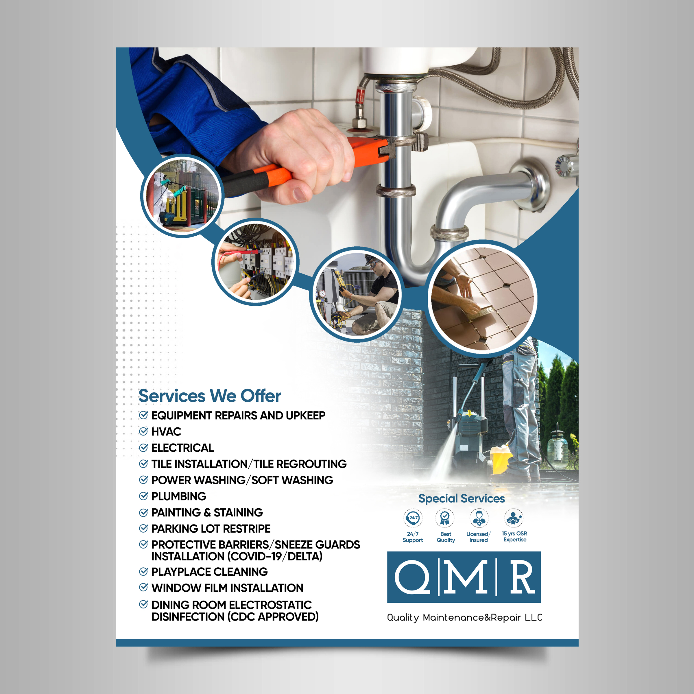 Flyer-Design von Designers Hub für Quality Maintenance and Repairs LLC dba. QMR LLC | Design #27377401
