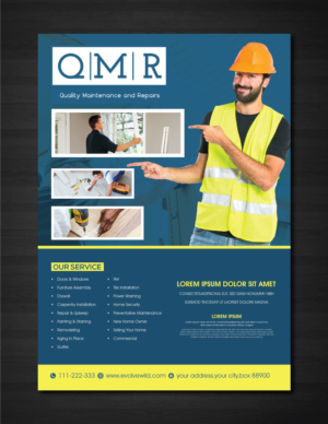 Flyer Design by artbitin for Quality Maintenance and Repairs LLC dba. QMR LLC | Design: #27260366