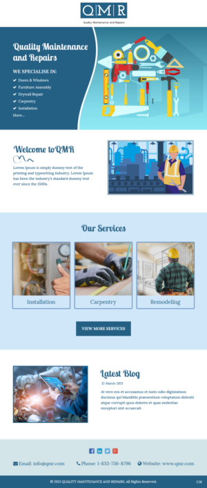 Flyer-Design von pb für Quality Maintenance and Repairs LLC dba. QMR LLC | Design: #27281244