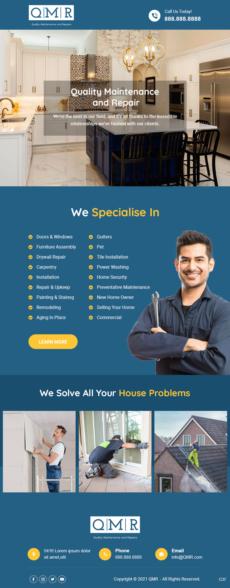 Flyer Design by pb for Quality Maintenance and Repairs LLC dba. QMR LLC | Design #27281246