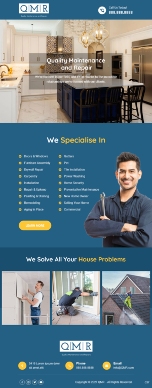 Flyer-Design von pb für Quality Maintenance and Repairs LLC dba. QMR LLC | Design: #27281246