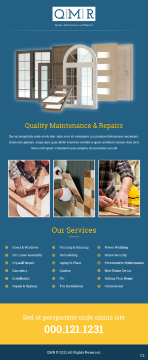 Flyer-Design von pb für Quality Maintenance and Repairs LLC dba. QMR LLC | Design: #27281247