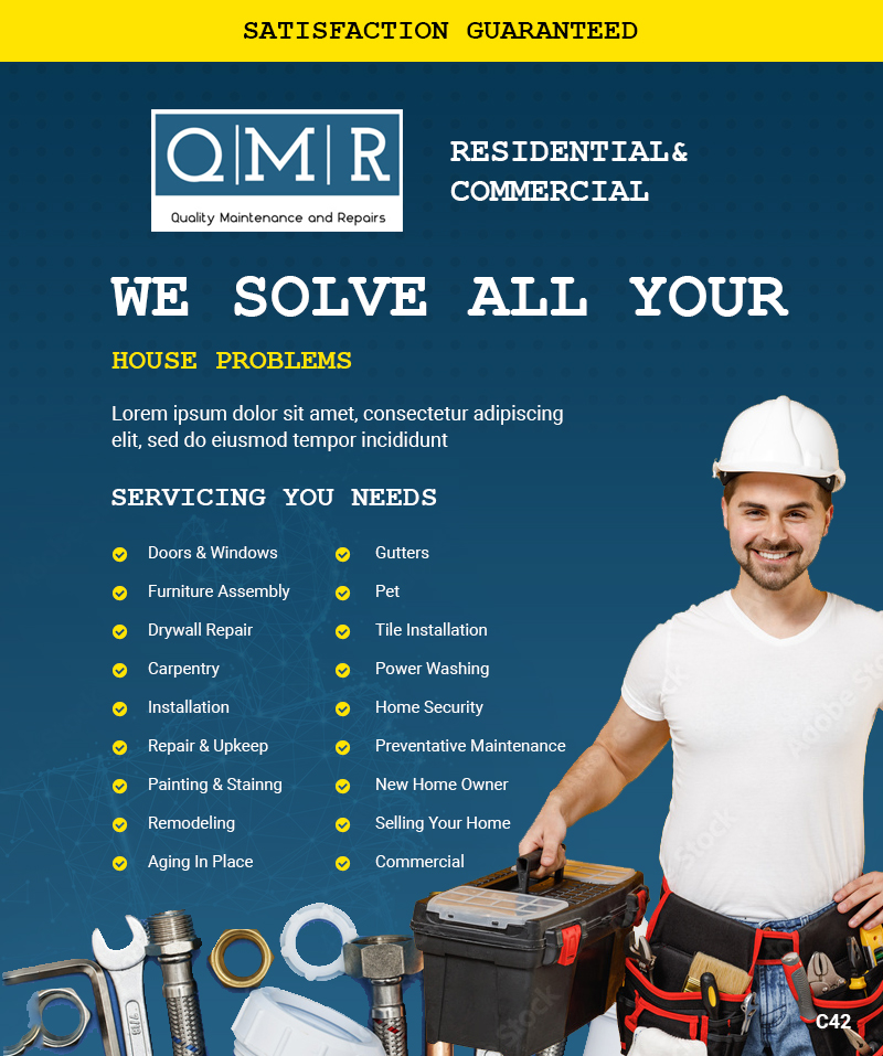 Flyer-Design von pb für Quality Maintenance and Repairs LLC dba. QMR LLC | Design #27281249