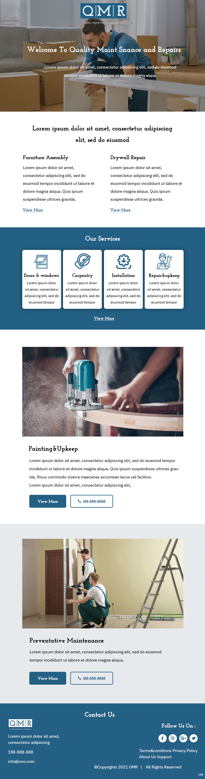 Flyer Design by pb for Quality Maintenance and Repairs LLC dba. QMR LLC | Design #27281254