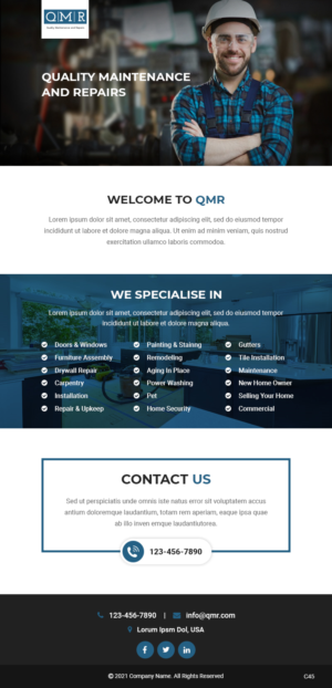 Flyer-Design von pb für Quality Maintenance and Repairs LLC dba. QMR LLC | Design: #27281256