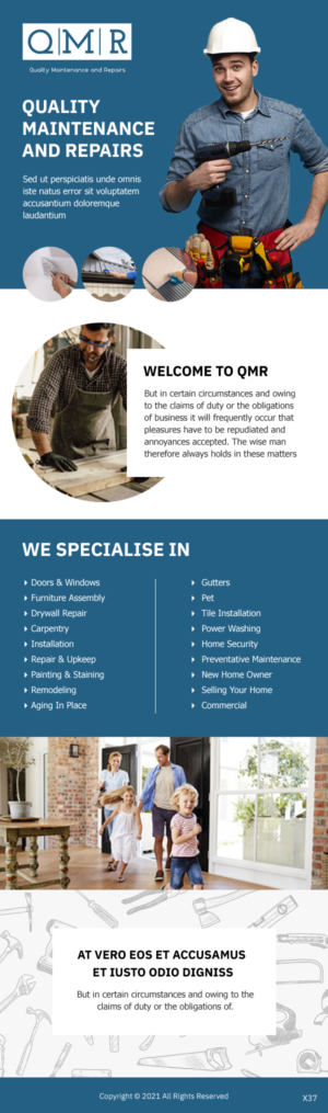 Flyer-Design von pb für Quality Maintenance and Repairs LLC dba. QMR LLC | Design: #27281258