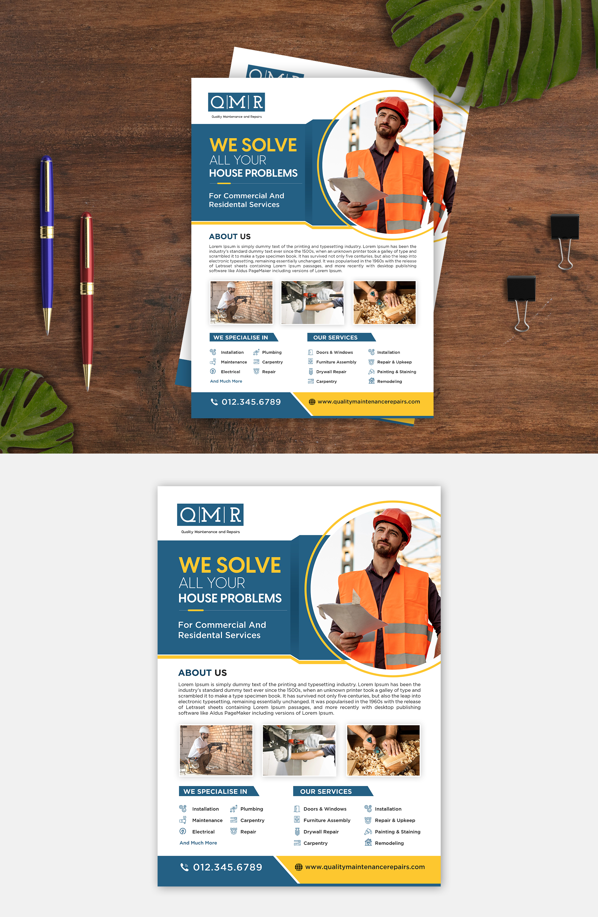 Flyer Design by debdesign for Quality Maintenance and Repairs LLC dba. QMR LLC | Design #27269700