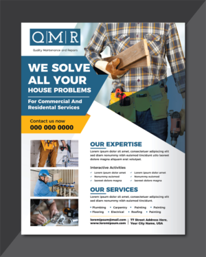 Flyer Design by Deziners Zone for Quality Maintenance and Repairs LLC dba. QMR LLC | Design: #27256956