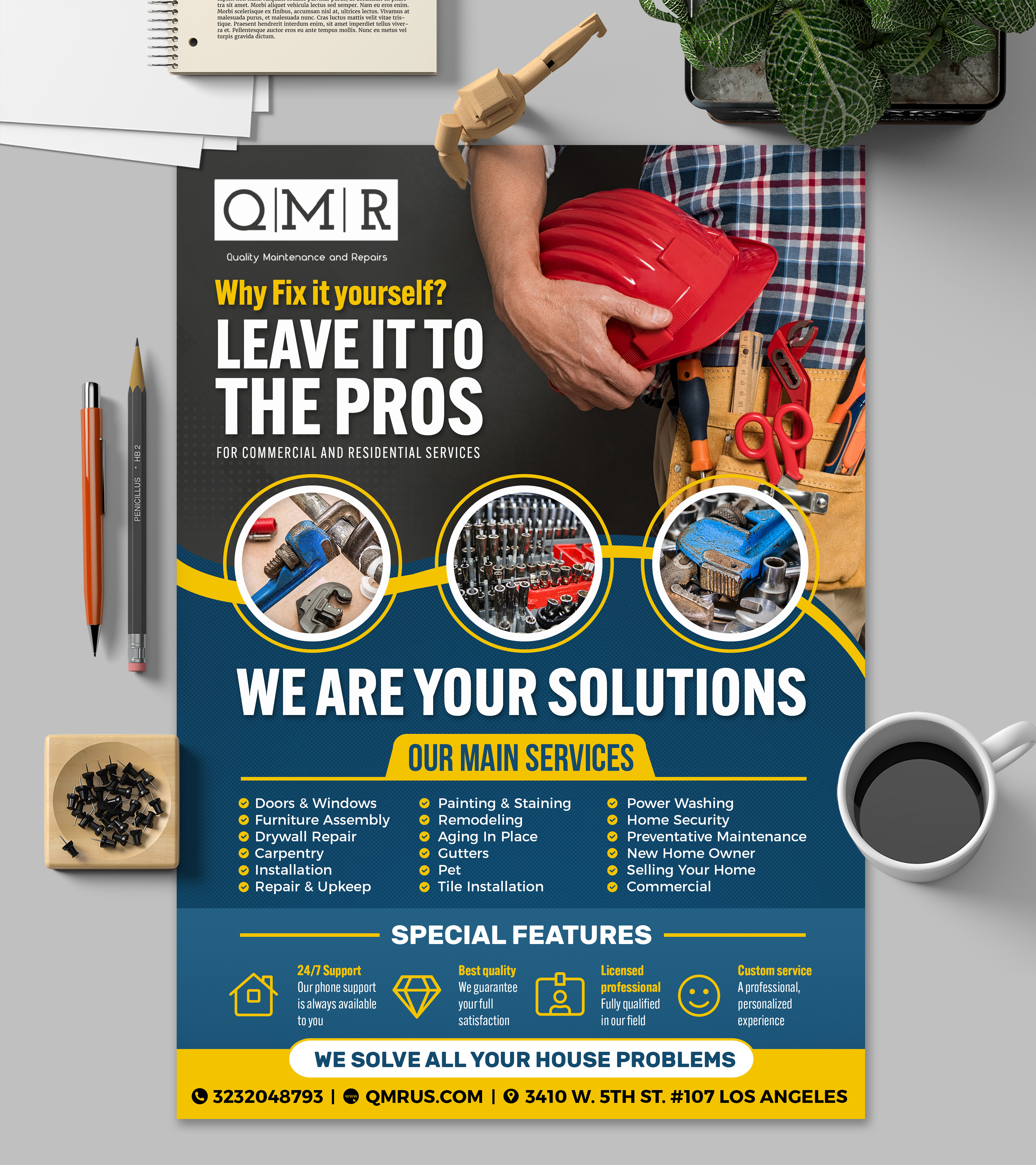 Flyer-Design von SAI DESIGNS für Quality Maintenance and Repairs LLC dba. QMR LLC | Design #27278802