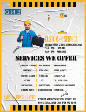 Flyer Design by Samahir Sharif for Quality Maintenance and Repairs LLC dba. QMR LLC | Design: #27263436