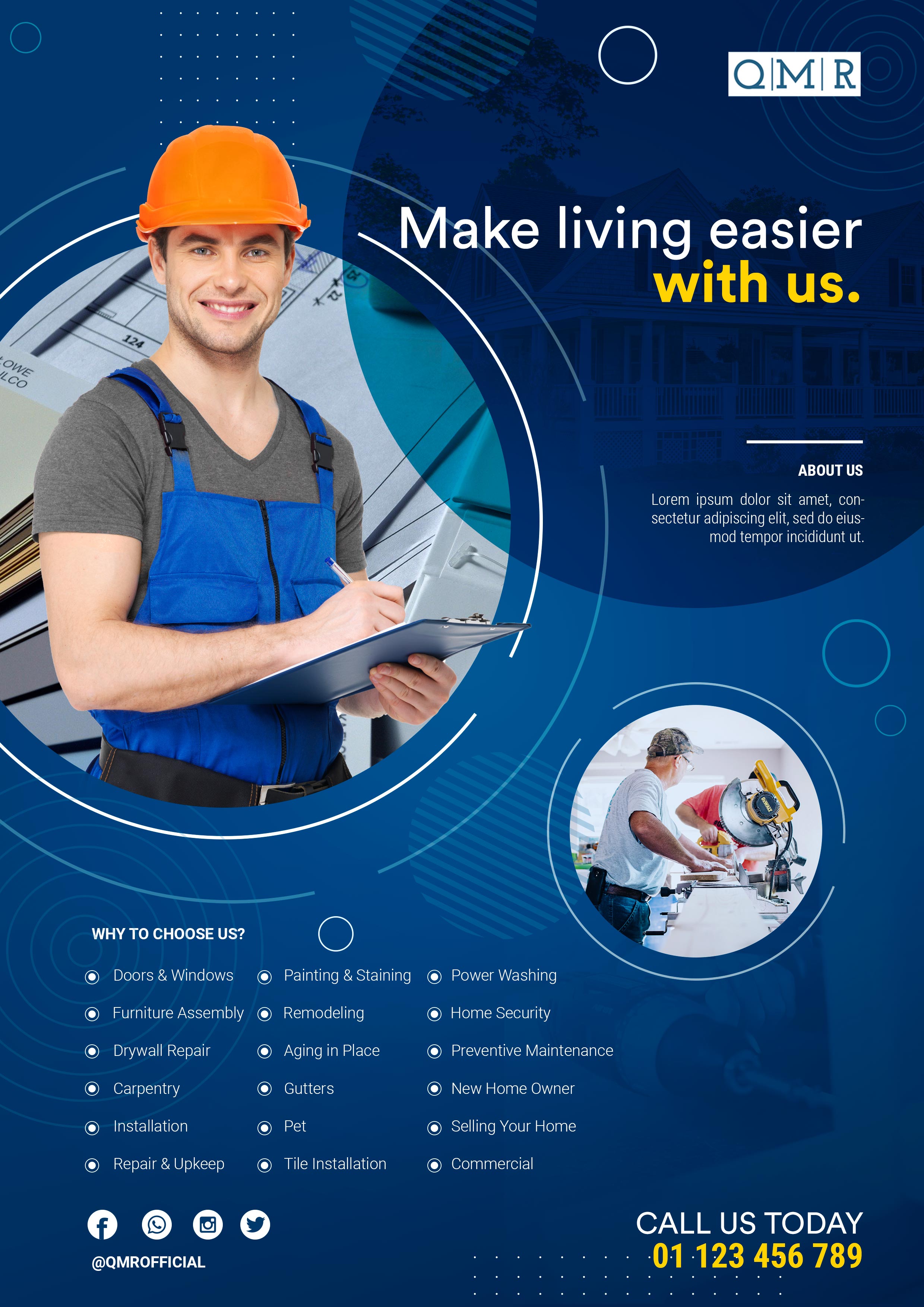 Flyer Design by BMSA for Quality Maintenance and Repairs LLC dba. QMR LLC | Design #27255037