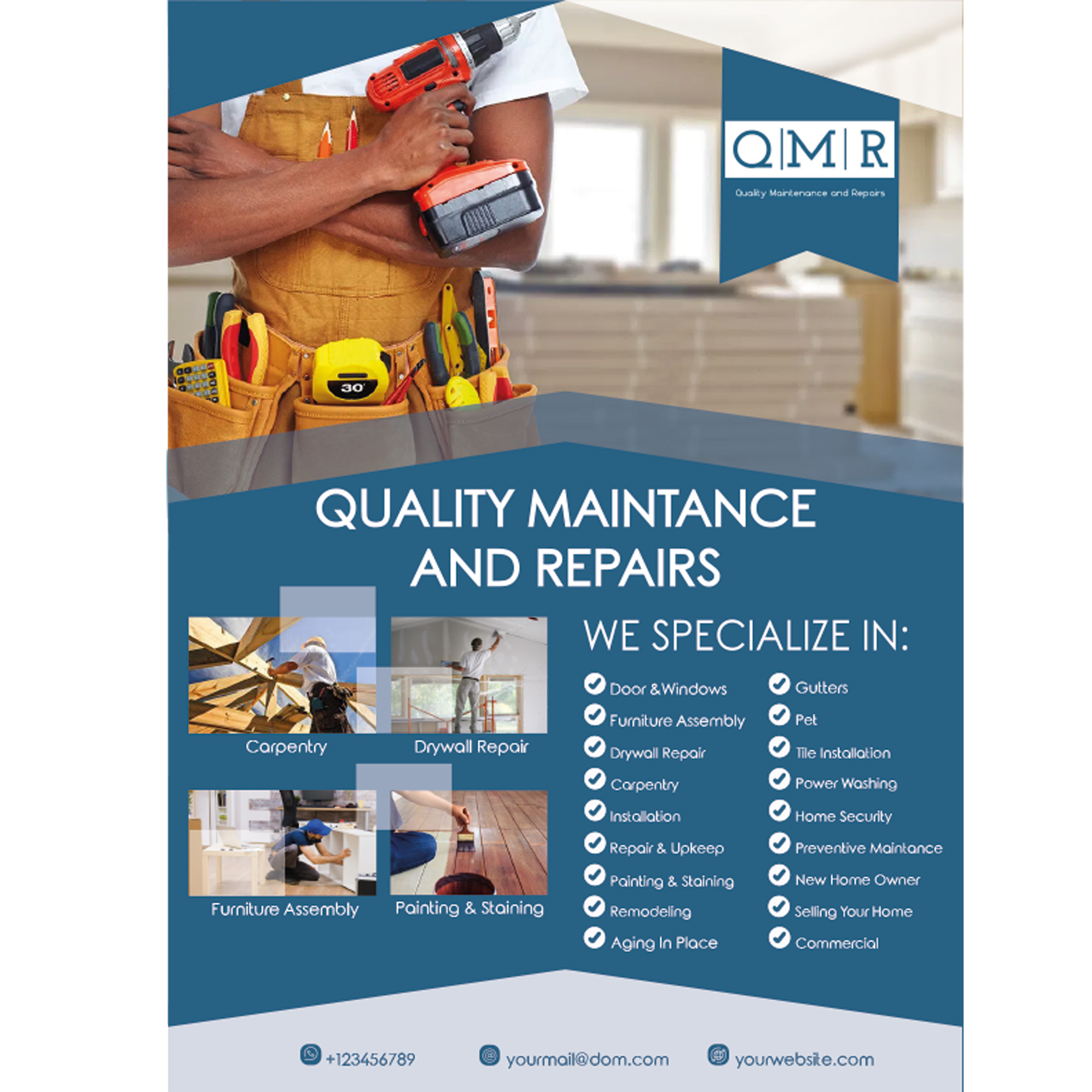 Flyer Design by Yordana for Quality Maintenance and Repairs LLC dba. QMR LLC | Design #27279379