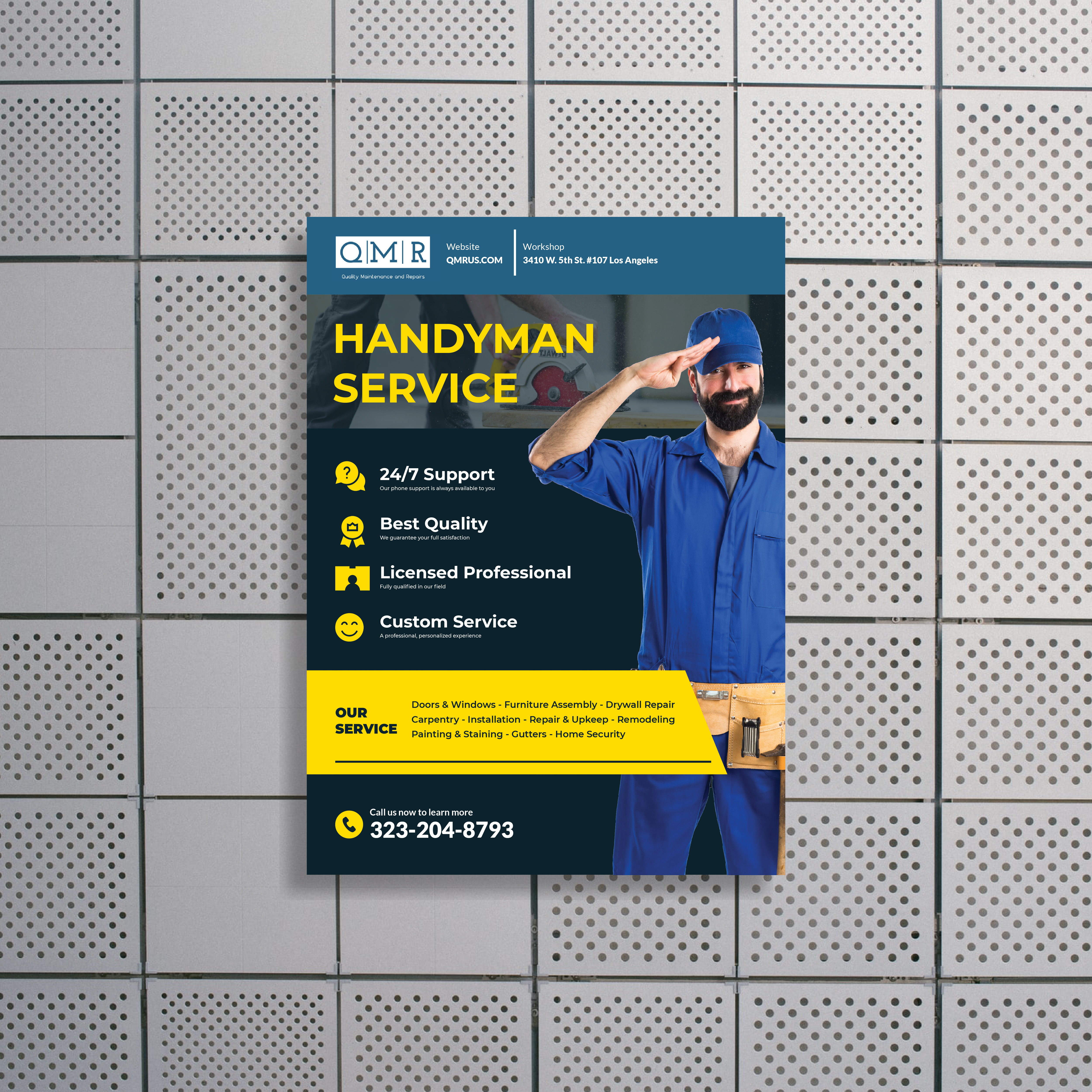 Diseño de Flyer por A.R.D.P para Quality Maintenance and Repairs LLC dba. QMR LLC | Diseño #27283955