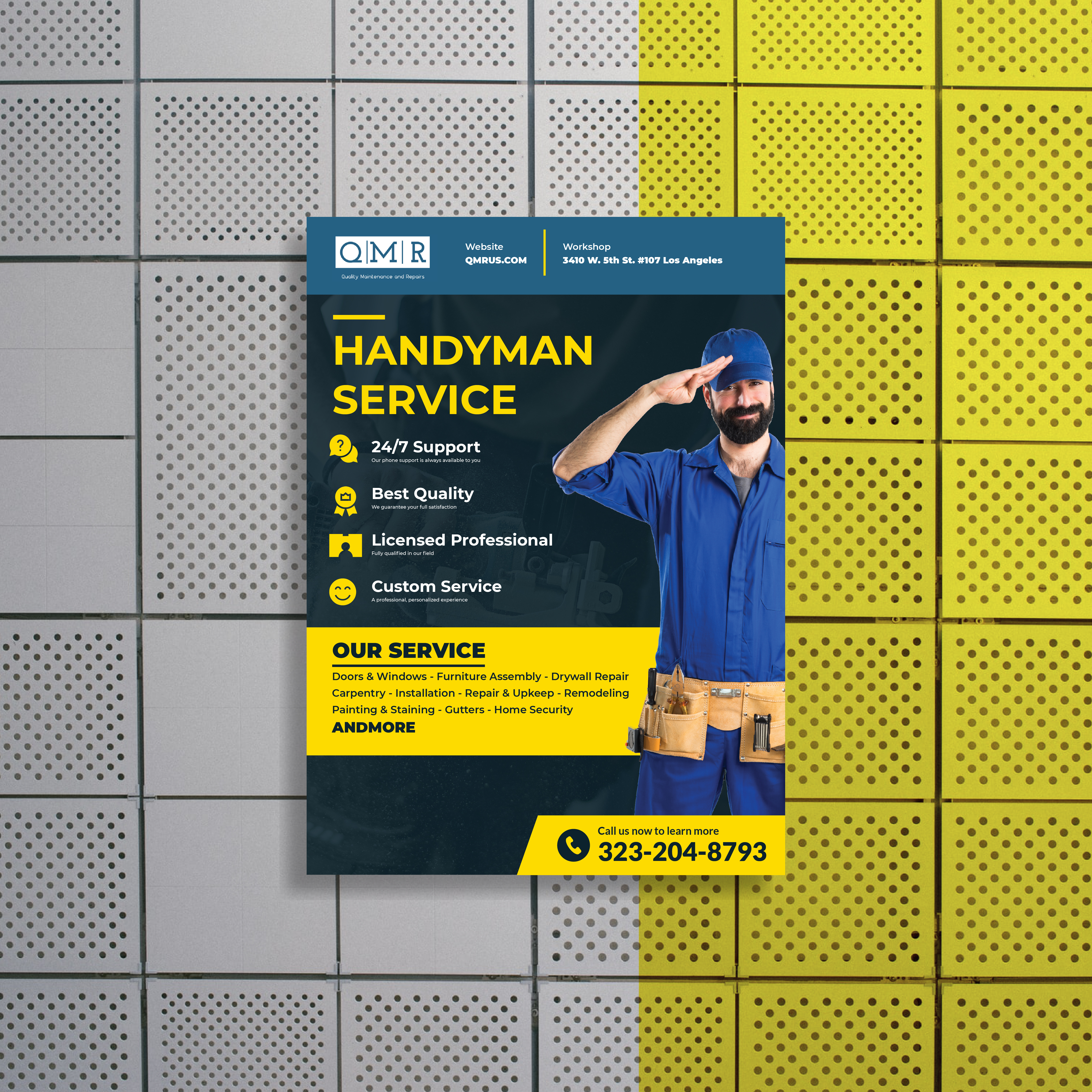 Diseño de Flyer por A.R.D.P para Quality Maintenance and Repairs LLC dba. QMR LLC | Diseño #27285435