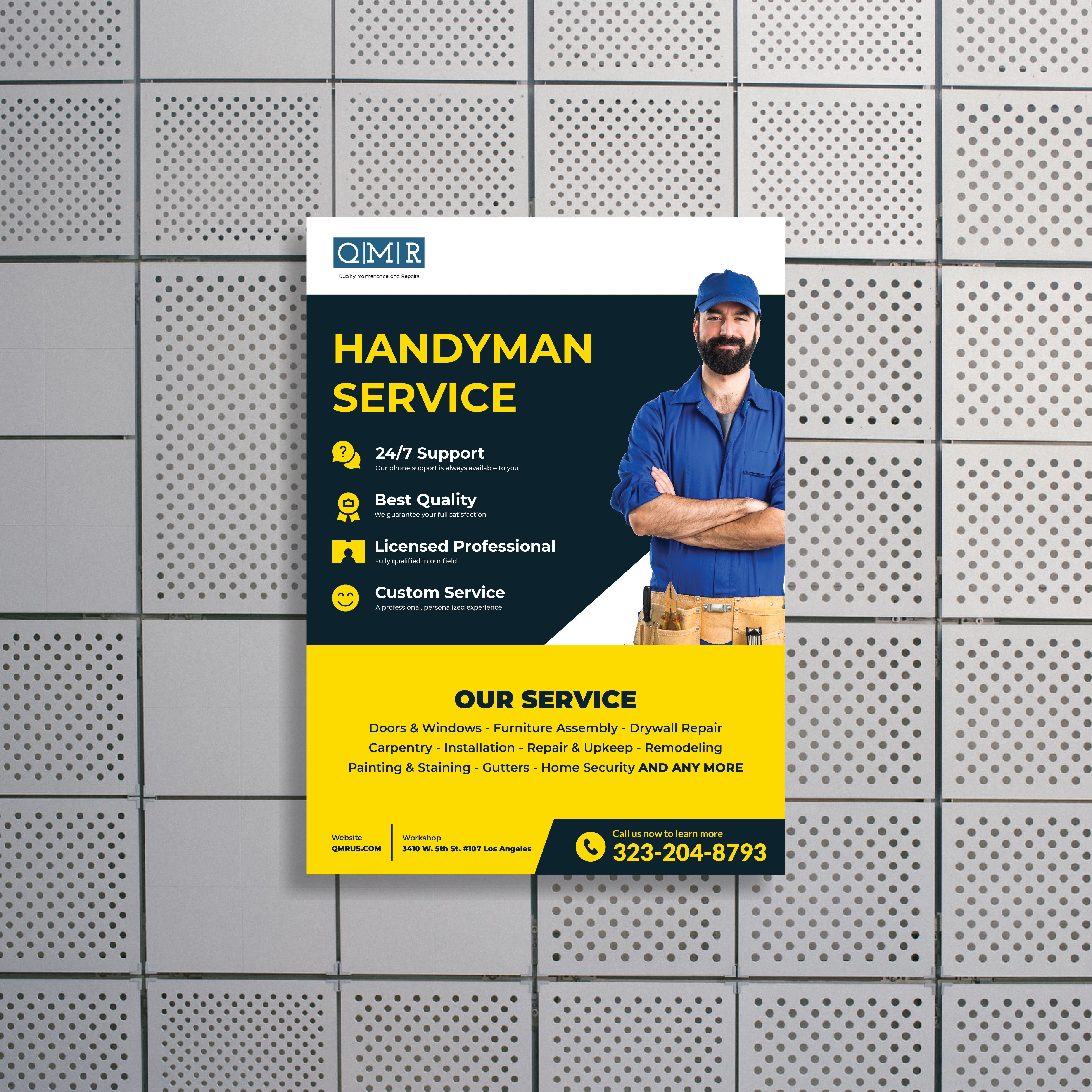 Diseño de Flyer por A.R.D.P para Quality Maintenance and Repairs LLC dba. QMR LLC | Diseño #27288025