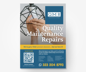Flyer Design by epigrafx for Quality Maintenance and Repairs LLC dba. QMR LLC | Design: #27265226