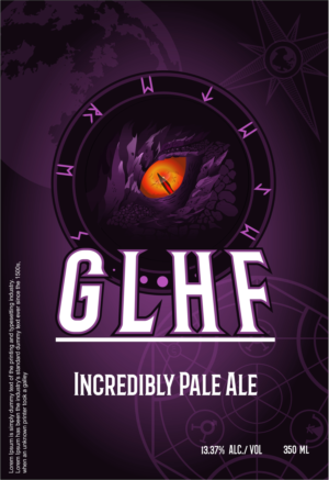 GLHF - Label for a lifestyle beer for gamers | Design Étiquette par CarlosQ