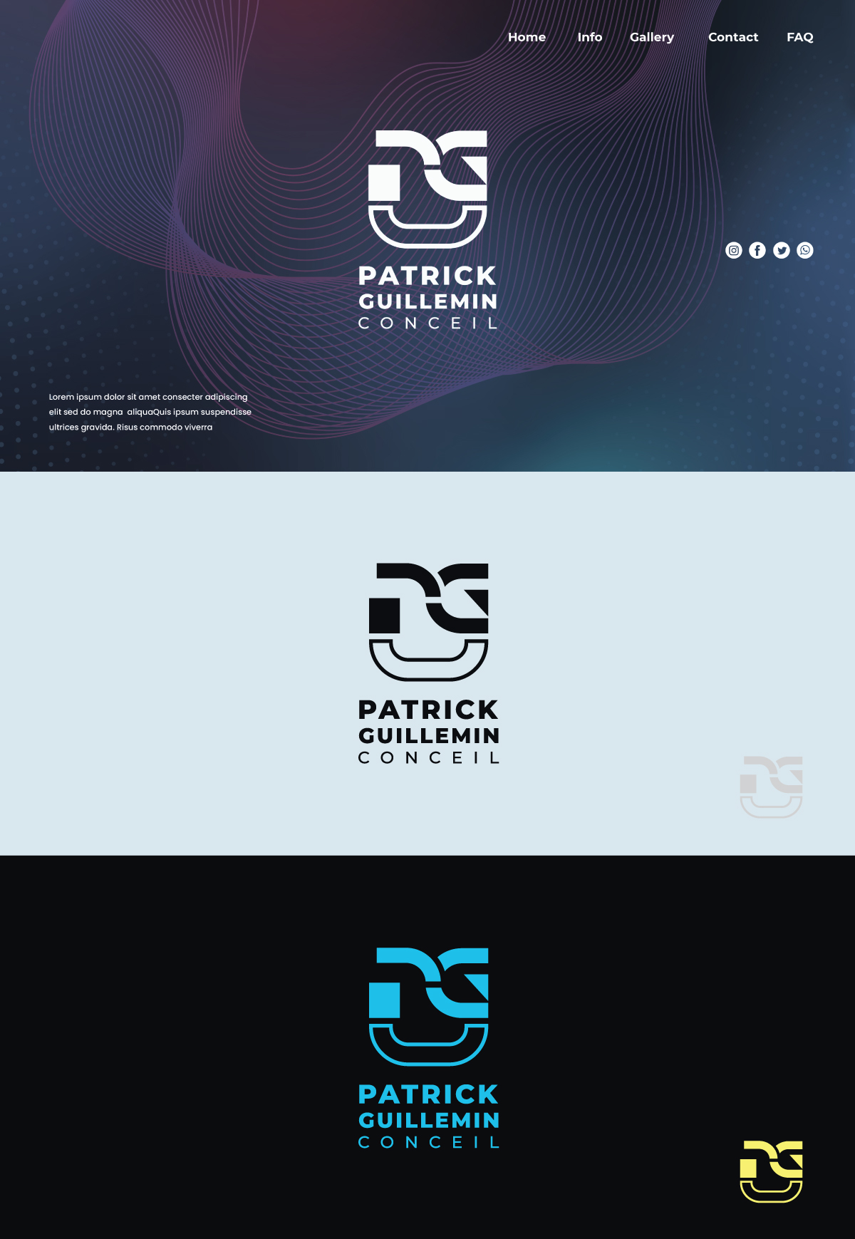 Diseño de Logo por AnnaRoshch para Patrick Guillemin Conseil SARL | Diseño #27371051