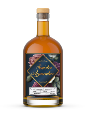 Sinister Apprentice Distillery | Label Design by ronin71