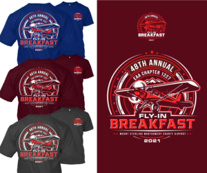 48th Annual Fly-in Breakfast T-Shirt Design | Diseño de Camiseta por OR-PiXEL STUDIO ™