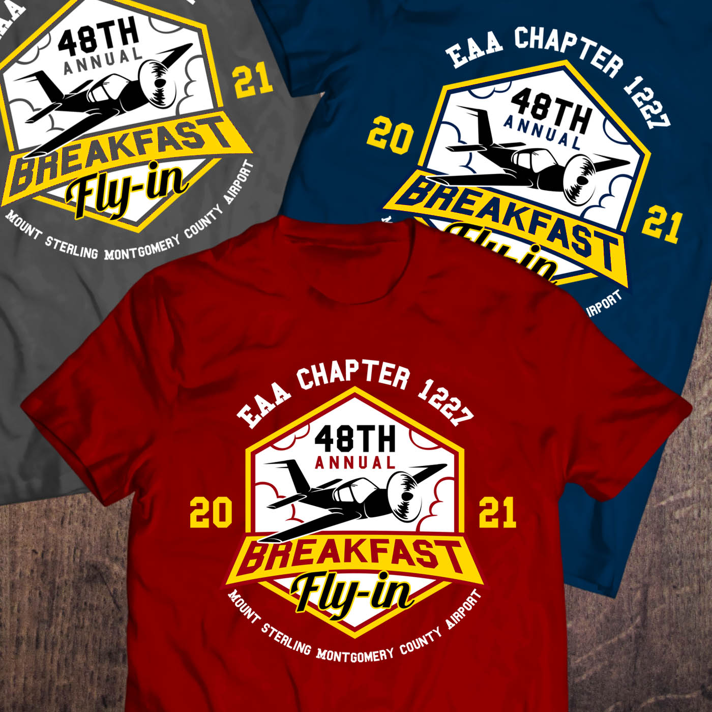 T-shirt Design by Abiyoso28 for EAA Chapter 1227 | Design #27264423