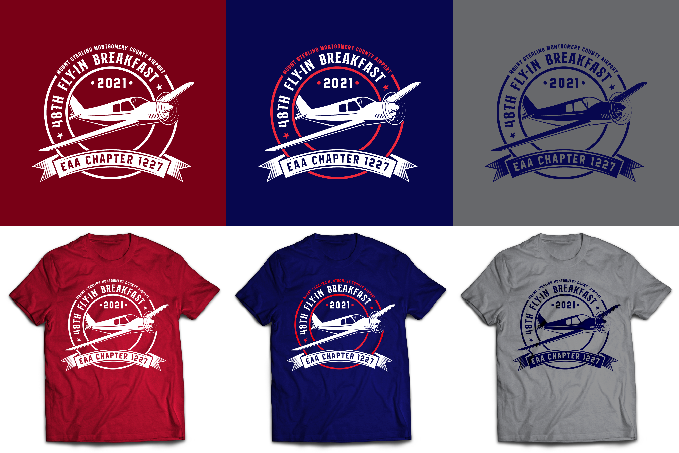 T-shirt Design by mithunpopey for EAA Chapter 1227 | Design #27263373