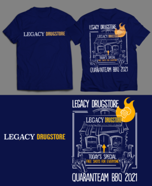 Free Shots for Everyone T shirt design (Pharmacy staff bbq) | T-Shirt-Design von SAI DESIGNS