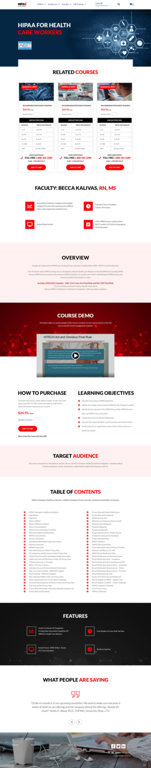Web-Design von pb für HIPAA Exams | Design #27268108