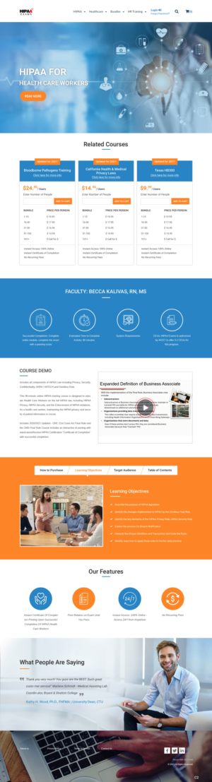 Web Design by pb for HIPAA Exams | Design: #27268109